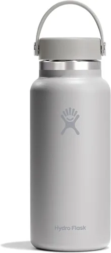 Vista 82 de Hydro Flask Botella de agua – Acero inoxidable aislado – Tapa flexible de boca ancha, antiderrames, a prueba de fugas y recargable en agave de 20