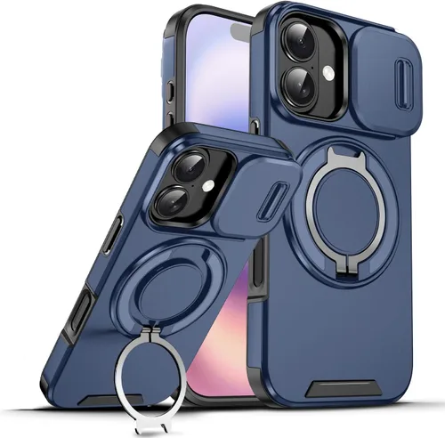 Vista 99 de Dteck Funda para iPhone 16 de 6.1 pulgadas 2024, funda de piel sintética con cierre de botón magnético, ranuras para tarjetas de crédito, función