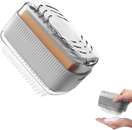 Vista 8 de LELEMON Jabonera multifuncional con drenaje, jabonera multifuncional, almacenamiento de limpieza, caja de espuma 3 en 1 para el hogar, baño, cocina