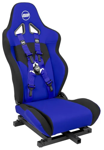Vista 2 de OpenWheeler Racing y Flight Simulation Cockpit Four Point Harness. complemento de realidad virtual. azul