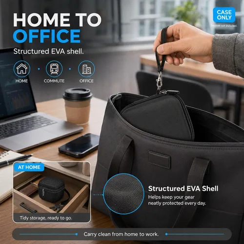 Vista 8 de PAIYULE EVA Hard Case for Anker 3-in-1 Cube Charging Station Negro