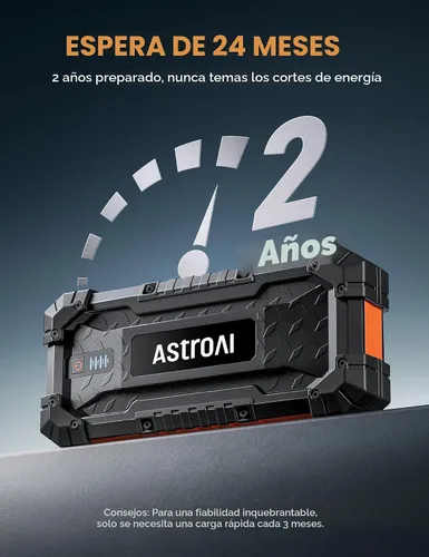 Vista 7 de AstroAI S8 Ultra 4000A arrancador de coche, caja de salto hasta todos los motores de gasolina y diésel de 12L, banco de energía portátil de 12 V