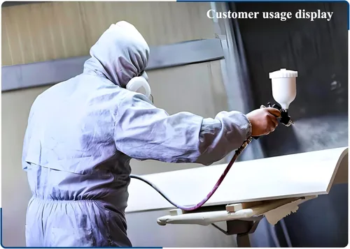 Vista 4 de Dynastus Pulverizador neumático de pintura HVLP pistola de pulverización de gravedad de aire imprimación debajo de la capa Adhesivos Pintura