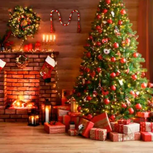 Vista 7 de Guirnalda de cuentas de madera Decro de Navidad, 1 paquete de 40 pulgadas, guirnaldas de madera con cuentas Boha de granja para mesa de centro