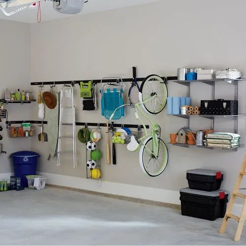 Vista 8 de Sistema de almacenamiento de cochera VerticalRubbermaid FastTrack bicicleta gancho, 1784463