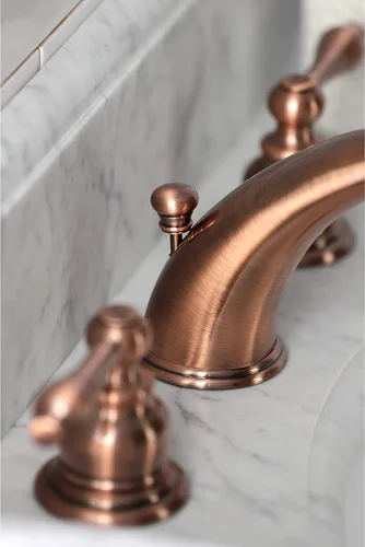 Vista 3 de Kingston Brass KB976AL - Grifo victoriano de baño extendido, cobre antiguo, 10 x 5.75 x 4.06