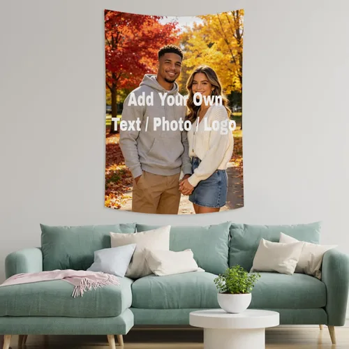Vista 3 de RMWD Studio 24x42in Custom Tapestry for Wall Bedroom Living Room, Custom Backdrop Personalized With Photo Image Text, Banners And Signs Customize