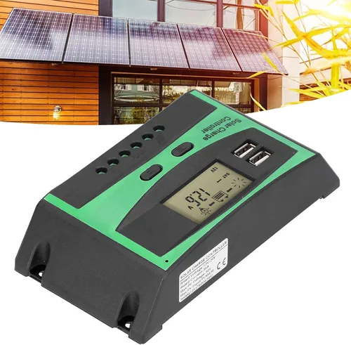 Vista 2 de Controlador de carga solar de 30 amperios, controladores de carga para paneles solares, descarga fotovoltaica, regulador de control PWM