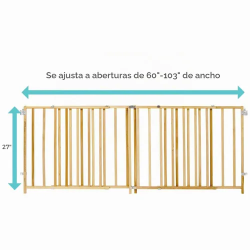 Vista 3 de Reja para escalera Supergate de North States Industries, Puerta de baranda extra ancha