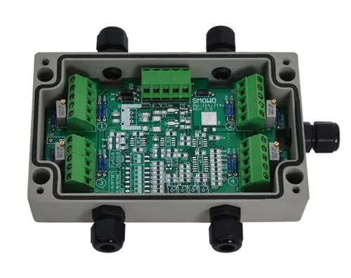 Vista 2 de CGOLDENWALL Canales multi del camino 4 de la caja de conexiones de suma del sensor de la célula de carga RW-JX4A