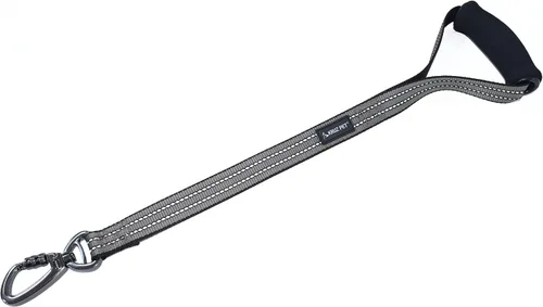 Vista 9 de KZV1020H-15L Correa de tráfico corta – Correa de entrenamiento para perros – Reflectante resistente clic y bloqueo, cable de seguridad de nailon Azul
