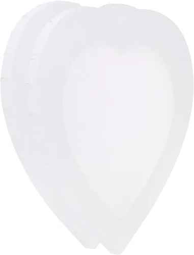 Vista 7 de PATIKIL Lienzos de pintura para pintura, paquete de 2 paneles de madera con forma de corazón de 4 x 4 pulgadas, paneles de arte en blanco estirados