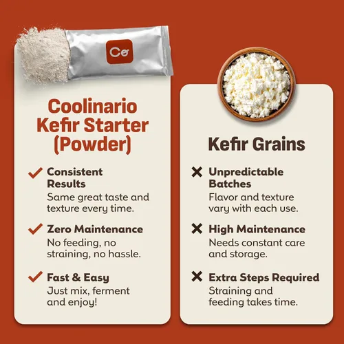 Vista 7 de Coolinario L Reuteri Kefir Starter (paquete de 10, bolsitas de 0.05 onzas) Cultivos vivos Kit de inicio de kéfir casero con Lactobacillus Reuteri