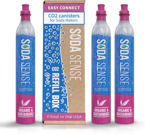 Vista 7 de Soda Sense Cartucho de Intercambio de CO2 60L - Paquete de 3, Estilo Roscado - Compatible con Todos los Fabricantes de Soda/Agua con Gas "Screw-In
