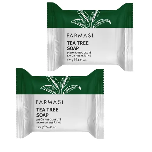 Vista 9 de FARMASi Jabón de árbol de té, barra limpiadora de piel grasa y propensa a manchas para cara y cuerpo, limpieza diaria aclaradora, 4.41 onzas