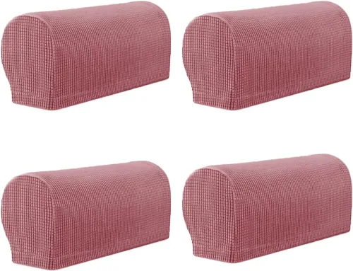 Vista 26 de vctops 4 fundas elásticas para reposabrazos de color sólido, antideslizantes, para sillas, sofá, sillón, fundas para sofá reclinable con pasadores
