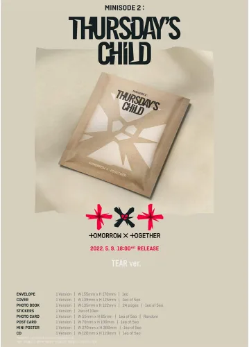 Vista 2 de dreamus TXT TOMORROW X TOGETHER minisodio 2: versión Child TEAR del jueves (portada aleatoria)