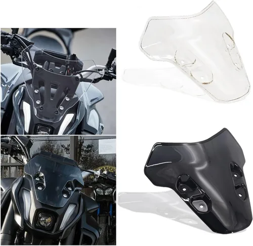 Vista 2 de New 2 Colors Windshield WindScreen Double Bubble Motorcycle Accessories Compatible with MT07 MT 07 MT-07 Mt07 Mt 07 2021 2022
