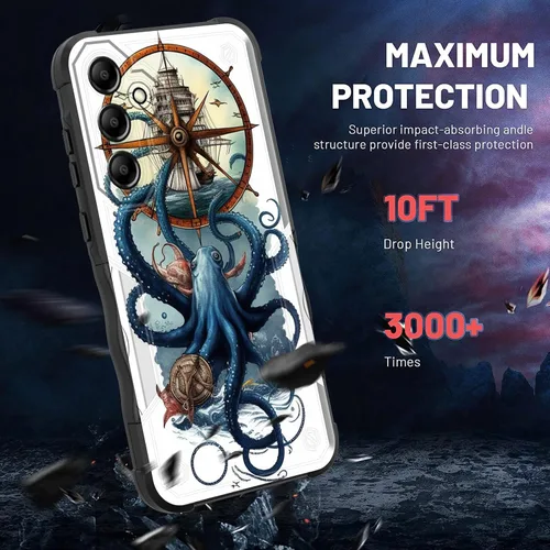 Vista 1015 de Funda para Galaxy A14 5G, [Doble Capa][Protección contra Caídas de Grado Militar de 10 Pies] [Antideslizante] Funda Resistente a Prueba de Golpes
