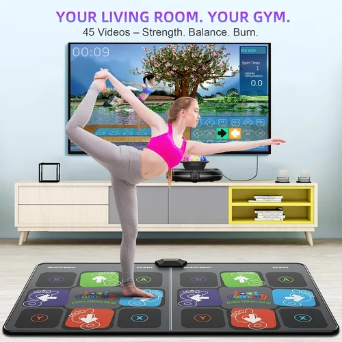 Vista 12 de FWFX Dance Game Mat for Kids and Adults, Interactive TV Home Gym System