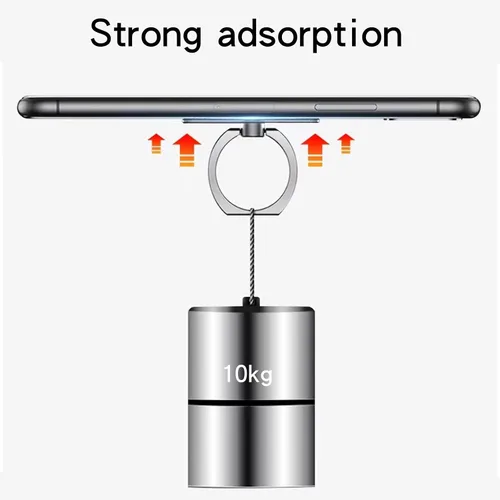 Vista 3 de Soporte de anillo de metal brillante para teléfono celular, rotación de 360°, soporte universal compatible con todos los teléfonos inteligentes