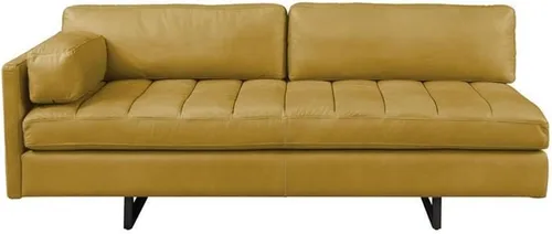 Vista 4 de Acme Sofá Radia con almohada en piel de grano superior de cúrcuma amarilla