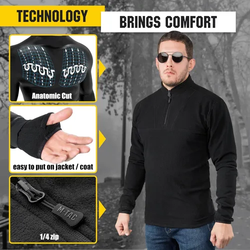 Vista 5 de M-Tac - Sudadera de forro polar para ropa interior Tactical Top Delta