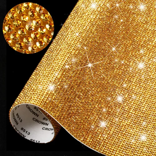 Vista 27 de Outus 12000 Piezas Lámina de Pedrería Brillante Calcomanía de Pedrería DIY para Decoración de Automóvil Calcomanía Autoadhesiva de Gemas de Cristal