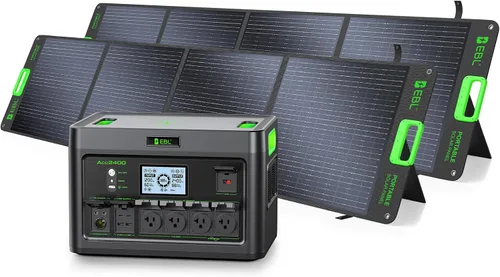 Vista 10 de Estación eléctrica portátil 999Wh, reserva solar del generador de EBL 1000W Negro