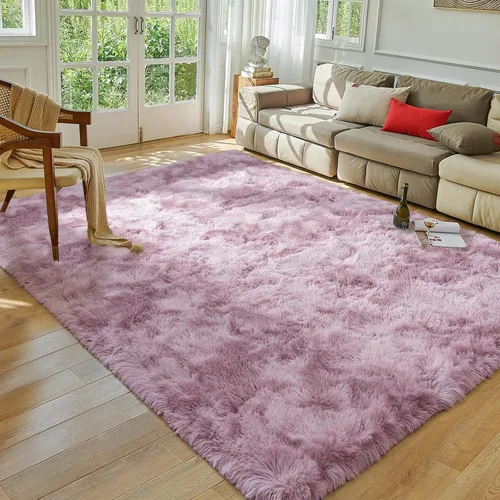 Vista 225 de Softlife Alfombra naranja para dormitorio, alfombra de felpa esponjosa para sala de estar para niñas, alfombra lanuda para niños, alfombra suave