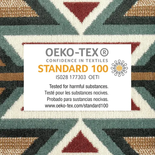 Vista 5 de Home Dynamix Premium Sagrada Southwestern - Alfombra de área geométrica beige/verde, 5'2"x7'4
