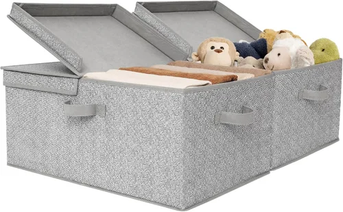 Vista 13 de GRANNY SAYS - Contenedores de almacenamiento extra grandes con tapas Gris ceniza