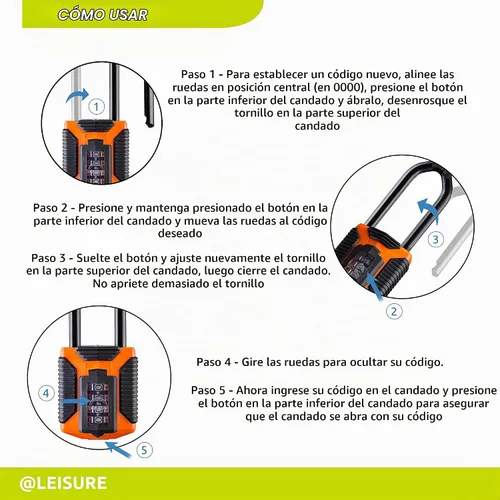 Vista 14 de Squire Candado de combinación resistente Grillete largo CP50ATLO/2.5 Candado todo terreno resistente a la intemperie