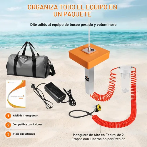 Vista 7 de Sistema de ventilación de buceo, dispositivo de respiración subacuática del snorkel