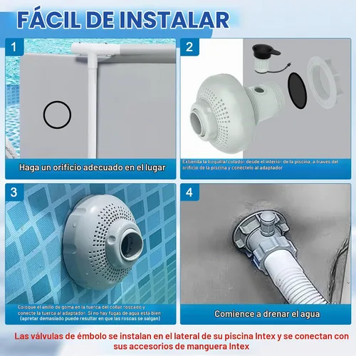 Vista 5 de Boquilla de aire de entrada grande 12355 compatible con bombas de piscina 1 Paquete