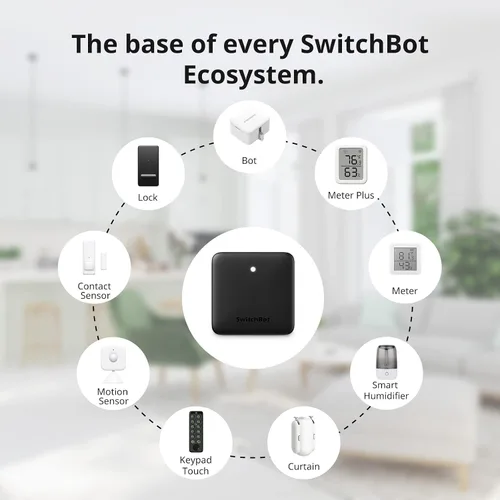 Vista 6 de SwitchBot Hub Mini control remoto inteligente - Control remoto universal IR, WiFi IR Blaster para TV, aire acondicionado, compatible con Alexa