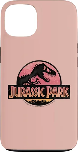 Vista 7 de Funda con logotipo degradado rosa para iPhone 16 Jurassic Park