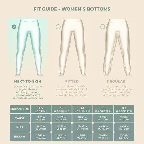 Vista 4 de MERIWOOL Capa base para mujer, 100% lana merina, pesada, 14.11 oz, pantalones térmicos para mujer