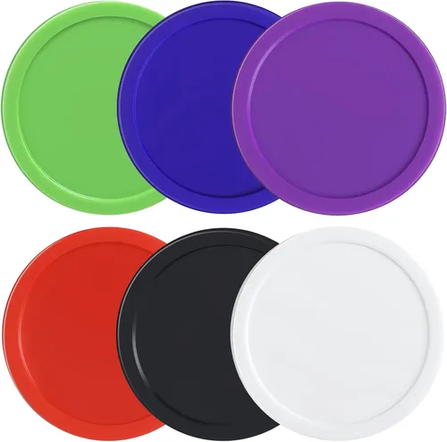 Vista 9 de Coopay 3 1/4 Inches Air Hockey Pucks 6 Pack Full Size Heavy Replacement Pucks for Game Tables Equipment Accessories