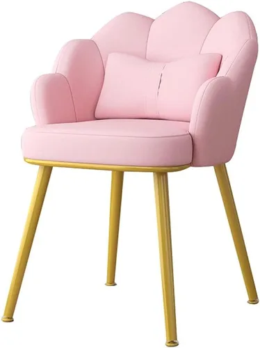 Vista 6 de Silla de comedor moderna de cuero, silla de tocador con patas de silla de metal, cocina, dormitorio, sala de matrimonio, balcón, sofá, silla, pasta