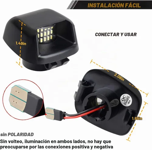Vista 3 de Luz LED de matrícula para Nissan Frontier Navara D40 Titan Armada Xterra