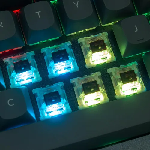 Vista 8 de Keychron Teclado mecánico personalizado Q7 70 de diseño QMKVIA macro programable con interruptor Gateron G Pro azul intercambiable en caliente