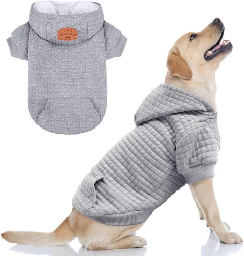 Vista 47 de BEAUTYZOO - Sudadera con capucha para perros con agujero para correa y bolsillo, suéteres para perros pequeños, medianos y grandes, niños y niñas
