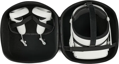 Vista 2 de iovroigo is Suitable for Oculus Quest 2 Carrying case Accessories Set, Upgraded Halo Strap, face pad, Handle Protection Cover, Lens Cover