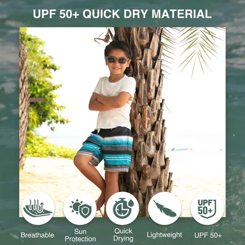 Vista 2 de Kanu Surf Traje de baño Echo Quick Dry UPF 50+ para niños