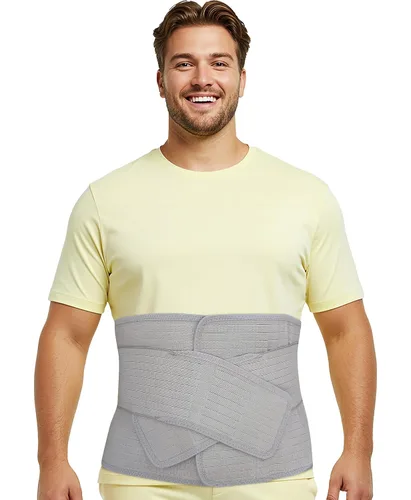 Vista 10 de Abdominal Binder Post Cirugía Tummy Tuck – Banda para el vientre posparto Recuperación de la faja abdominal post C Cinturón de hernia