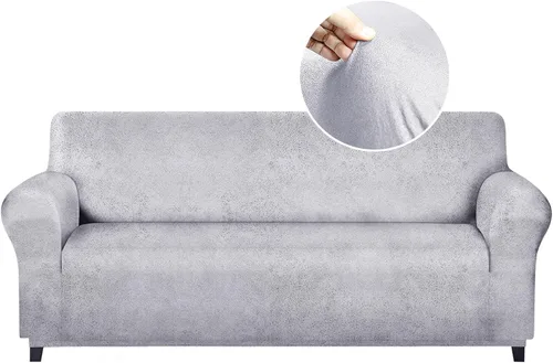 Vista 6 de molasofa Funda de sofá individual para decoración del hogar, funda de sillón de elastano súper suave, similar al cuero, lavable, antideslizante, 1