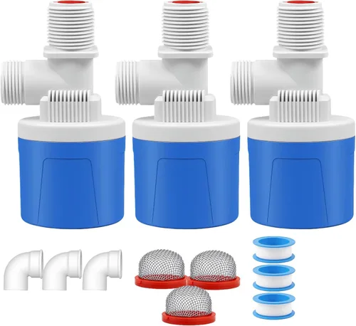 Vista 7 de Válvula de flotador de agua automática roscada NPT de 1 pulgada, válvula de control automático de nivel de agua de PVC resistente para canal de agua