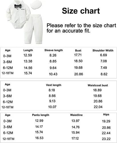Vista 4 de SOLOYEE Ropa para bebé niño trajes de caballero para bebés, vestido de manga larga, pantalones con tirantes, corbatín, boina, sombrero de boina