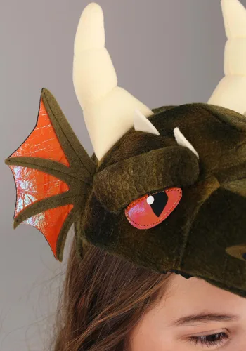 Vista 3 de Kit de Accesorios para Disfraz con Vincha y Cola Suave de Dragón Multicolor